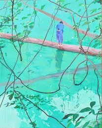 第69回滋賀県美術展覧会(平面の部)特選「blue forest」