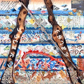 第72回滋賀県美術展覧会(平面の部)佳作「浦島太郎の旅先」